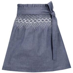 NWT Current/Elliot Smocked Chambray Skirt sz 2